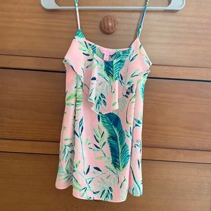 Lilly Pulitzer Pink Ruffle Tank Top